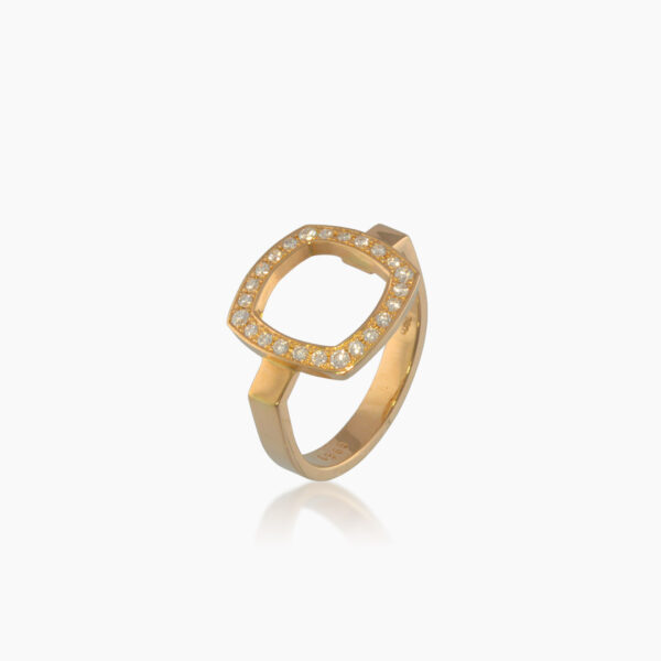 Bague Square Or Jaune et Diamants