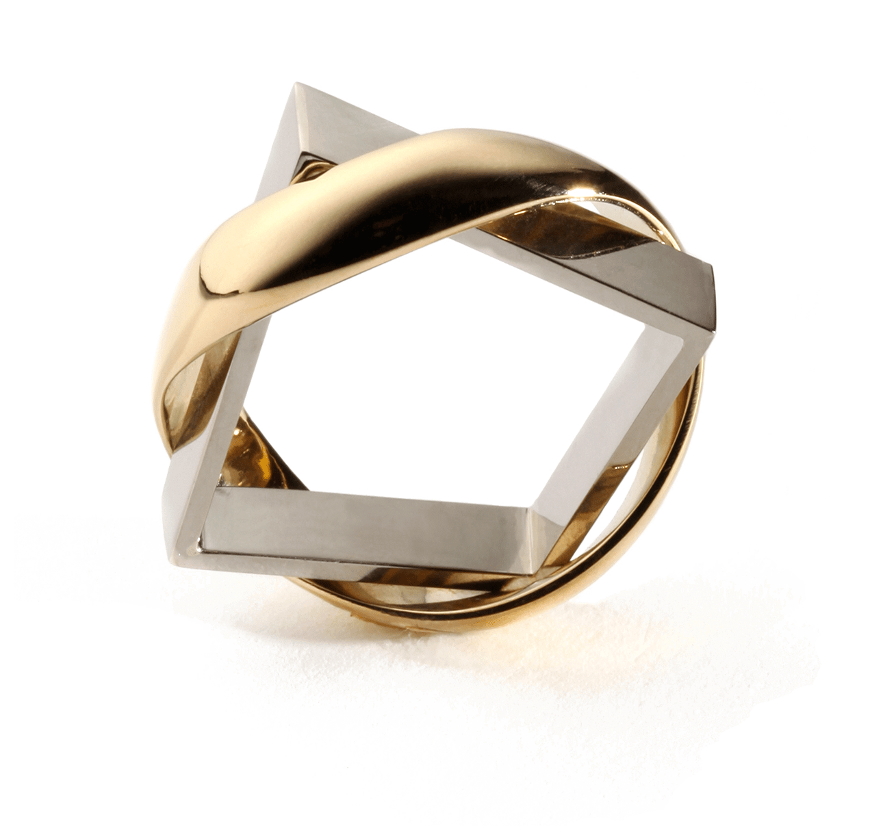 Bague d'Union Yellow and White Gold XL Benedikt Aichele