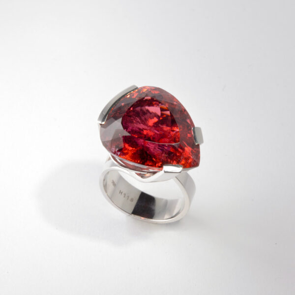 Bague Gaïa Or Gris et Tourmaline