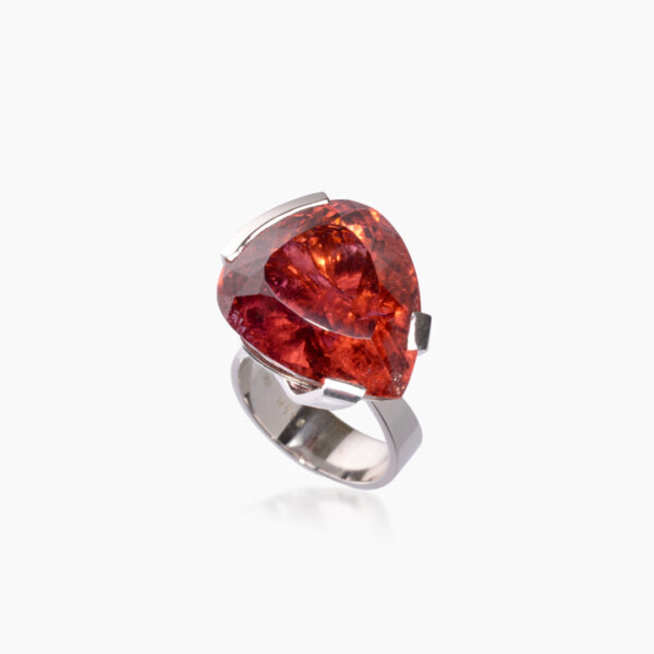 Bague Gaïa Or Gris et Tourmaline