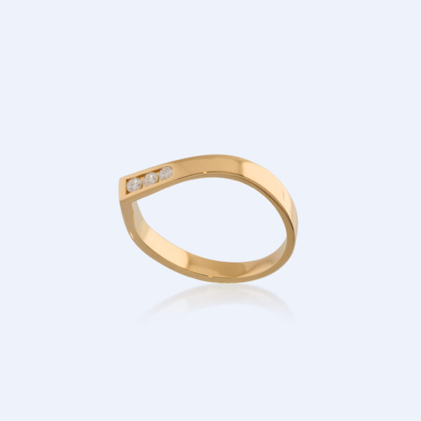 Diamond and Yellow Gold Duo Ring