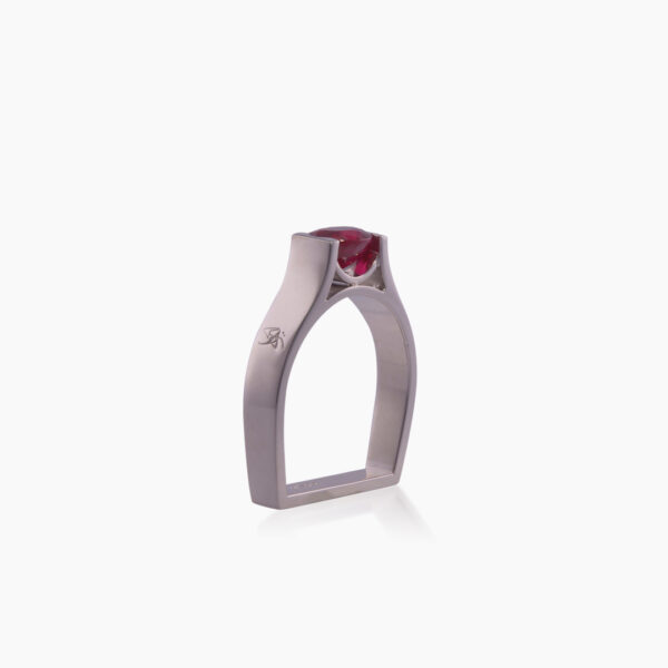 Bague P'tite Alice Rubis Or Gris