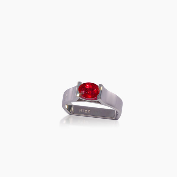 "P'tite Alice" White Gold and Ruby Ring