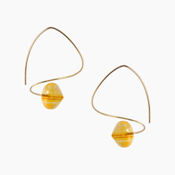 Boucles d'Oreilles Lhasso Citrine