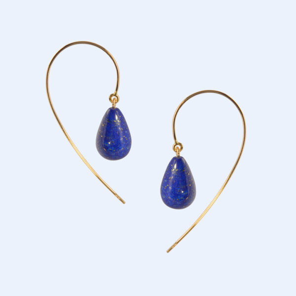 Boucles d'Oreilles Virgule C Lapis Lazuli