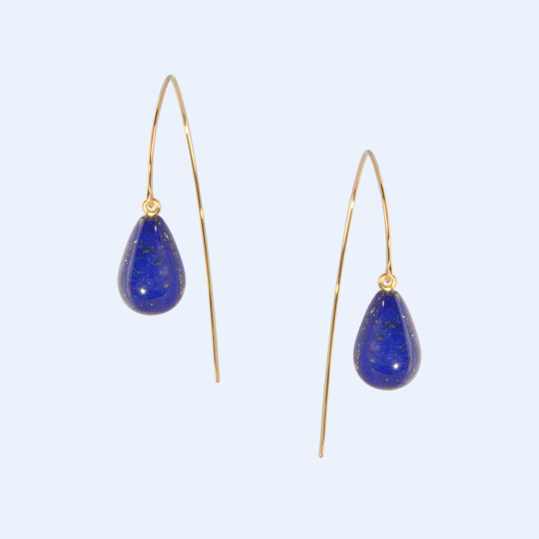 Boucles d'Oreilles Virgule C Lapis Lazuli
