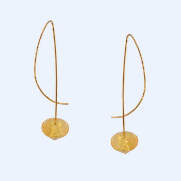 Boucles d'Oreilles Song Citrine – Image 3