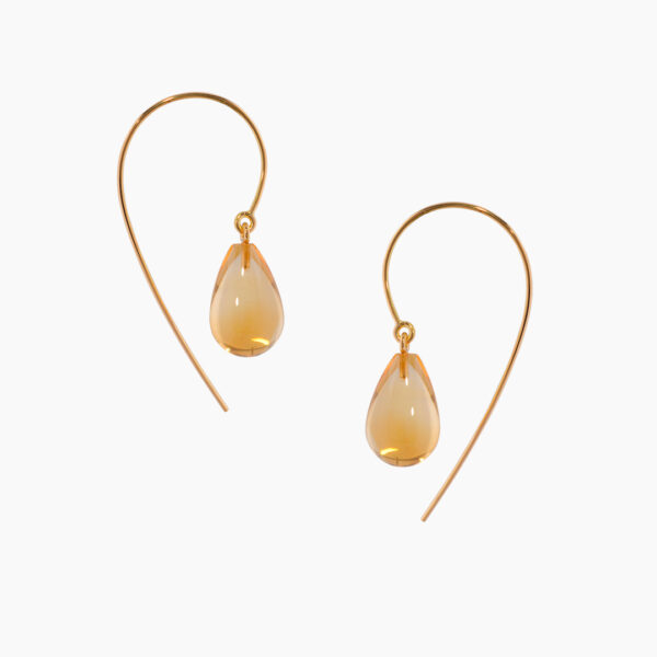 Boucles d'Oreilles Virgule C Citrine