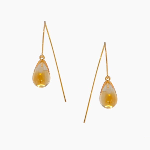 Boucles d'Oreilles Virgule C Citrine