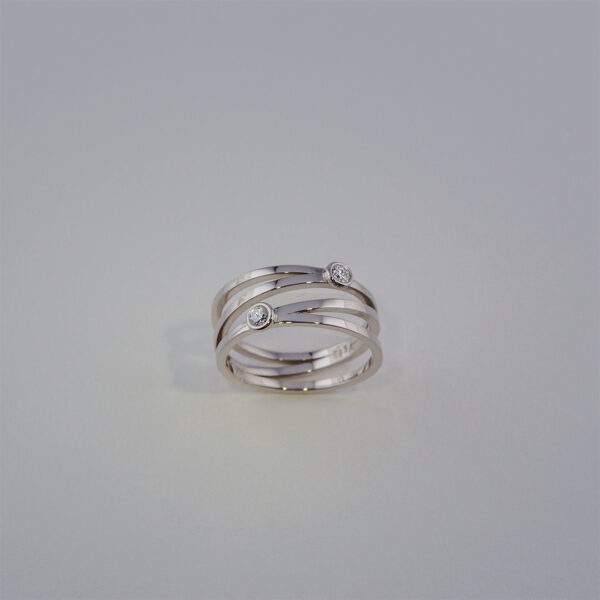 Bague Or Gris Diamants