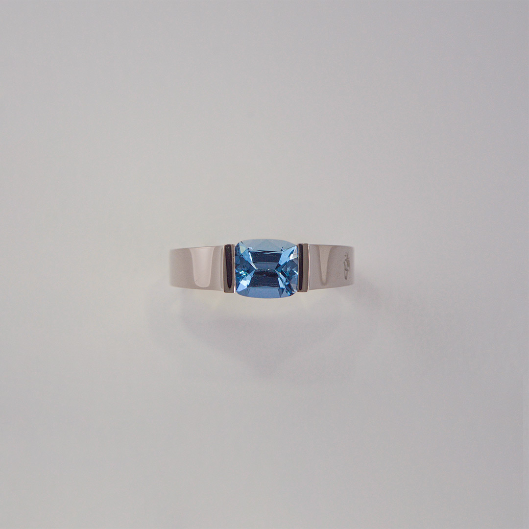 Bague Aigue-Marine Bénédikt Aïchelé Or Gris