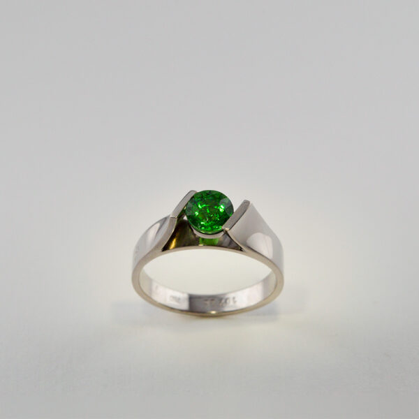 Bague Grenat Tsavorite Or Blanc