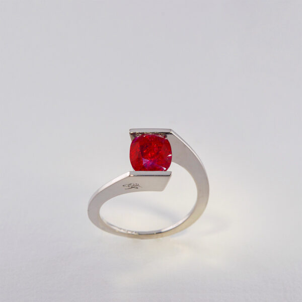 Bague de Foi Rubis Or Blanc